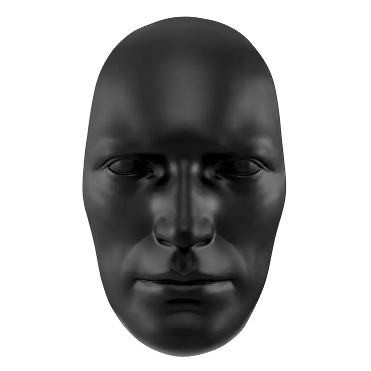 28" X 17" Black Face Resin Oval Hanging Dimensional Sculpture