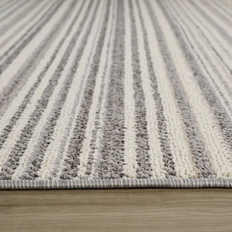8' Gray And Beige Abstract Distressed Runner Rug