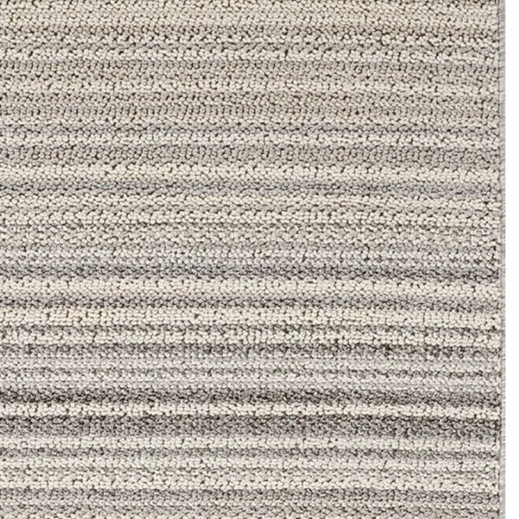 8' Gray And Beige Abstract Distressed Runner Rug