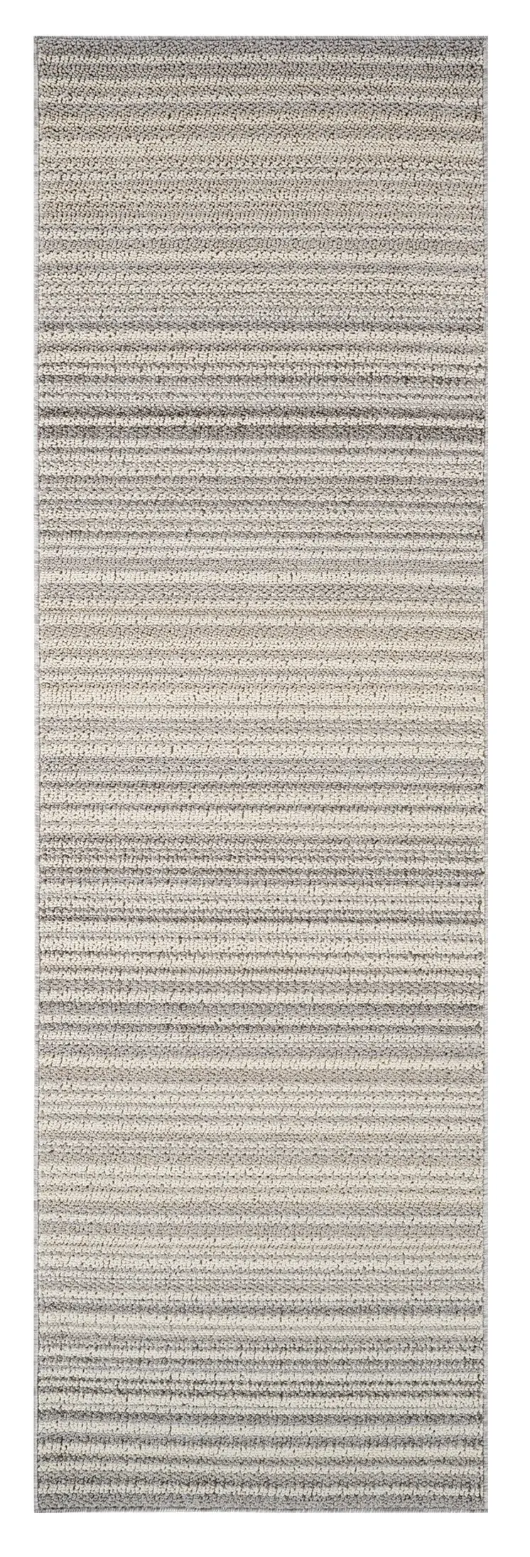 8' Gray And Beige Abstract Distressed Runner Rug