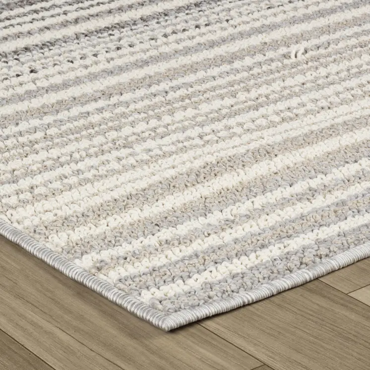 4' X 6' Gray and Ivory Abstract Area Rug
