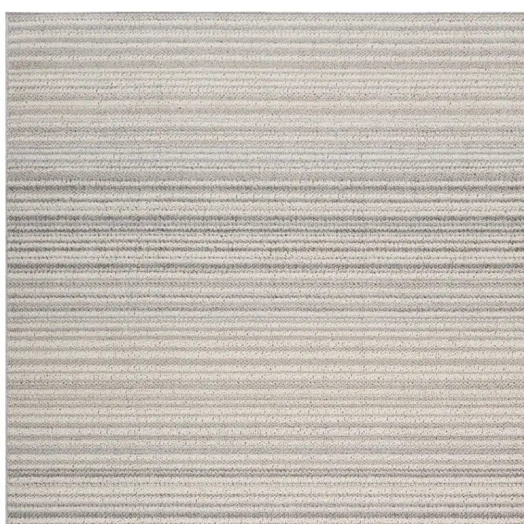 7' X 10' Gray and Ivory Abstract Area Rug