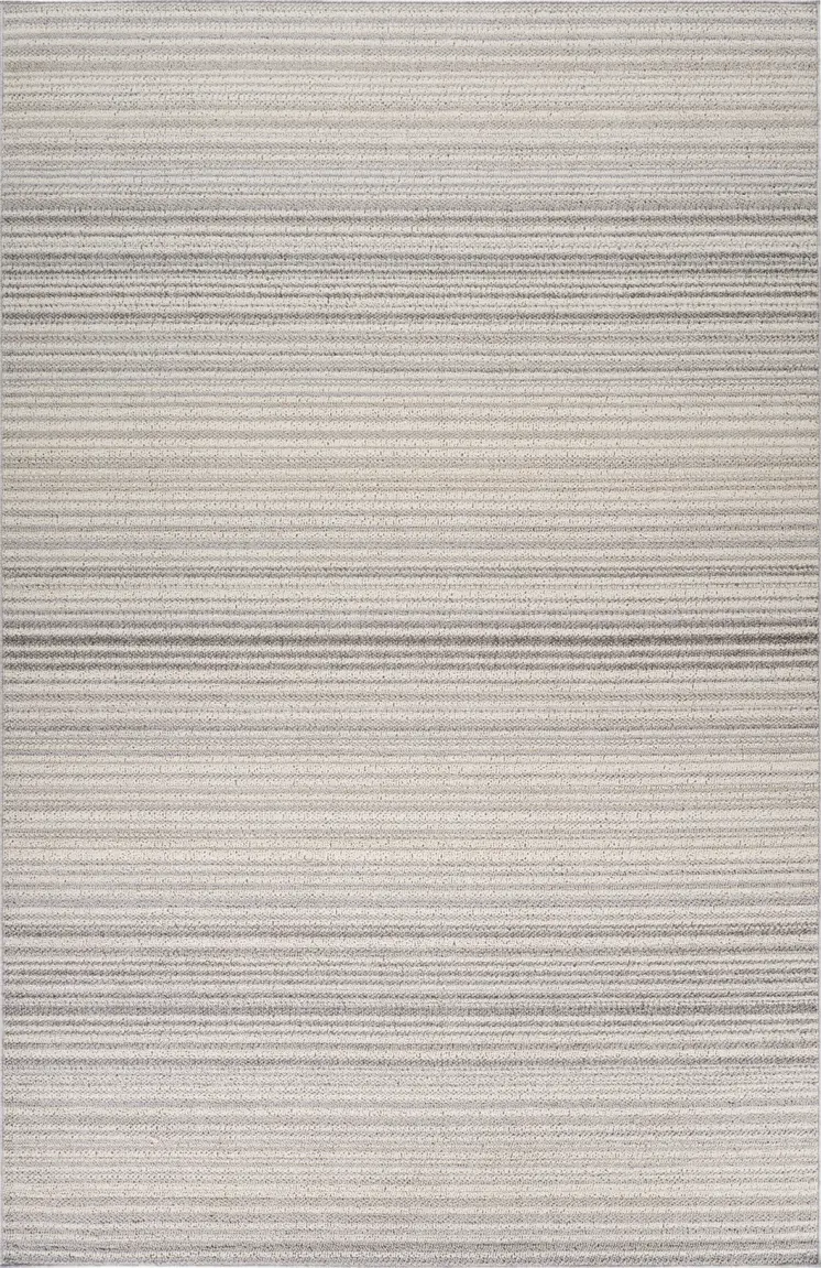 8' X 11' Gray and Ivory Abstract Area Rug