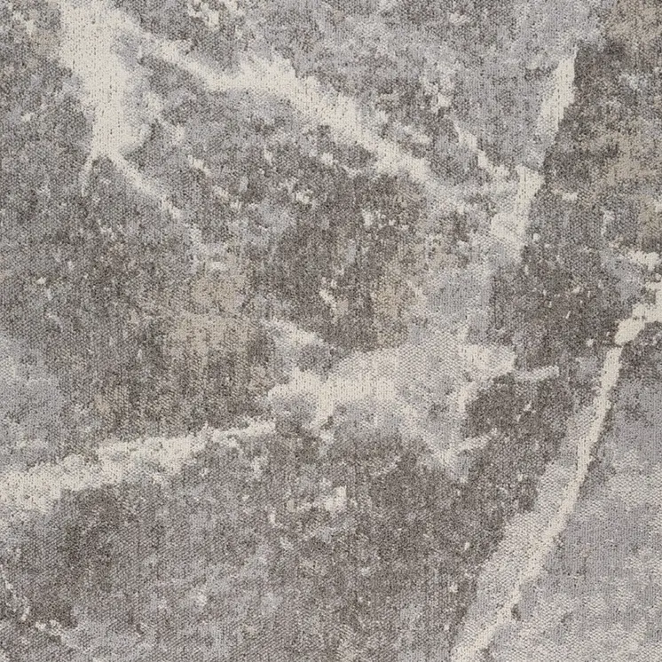 8' X 11' Gray and Ivory Abstract Area Rug