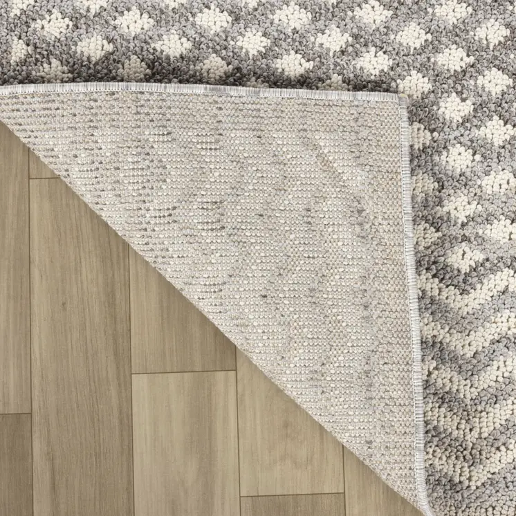 5' X 8' Gray and Beige Moroccan Distressed Area Rug
