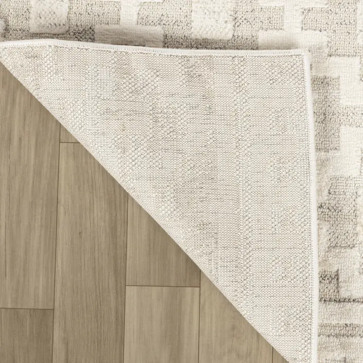 7' X 10' Cream and Beige Moroccan Area Rug