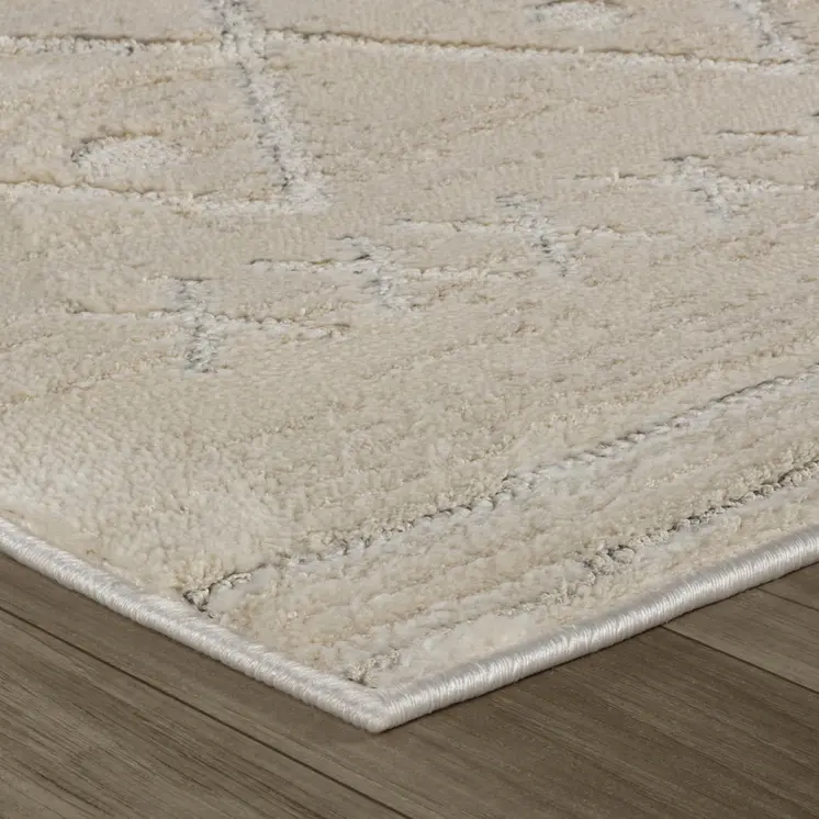 4' X 6' Gray and Beige Abstract Distressed Area Rug