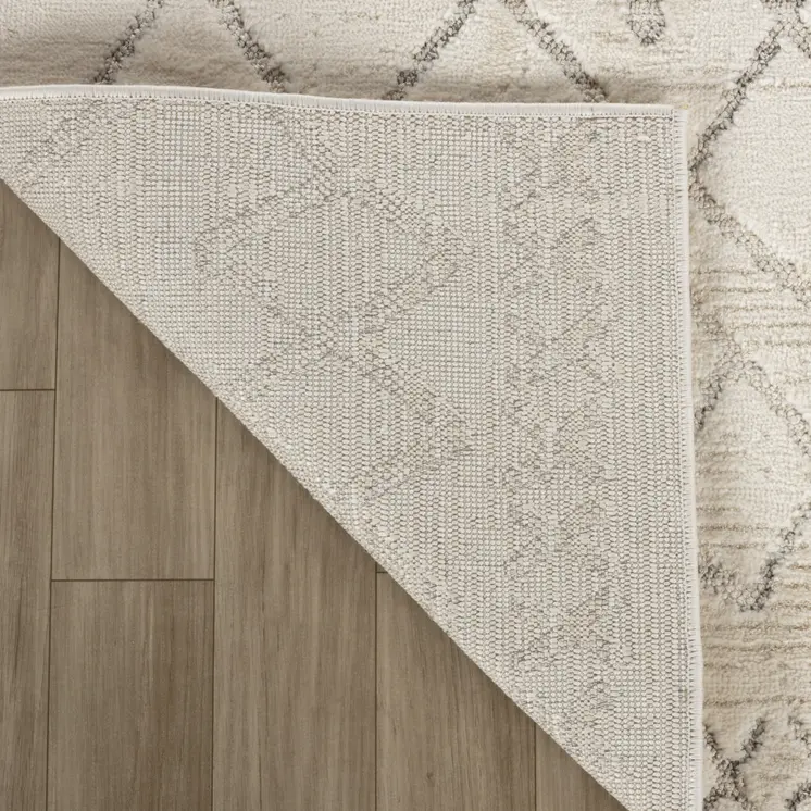 4' X 6' Gray and Beige Abstract Distressed Area Rug
