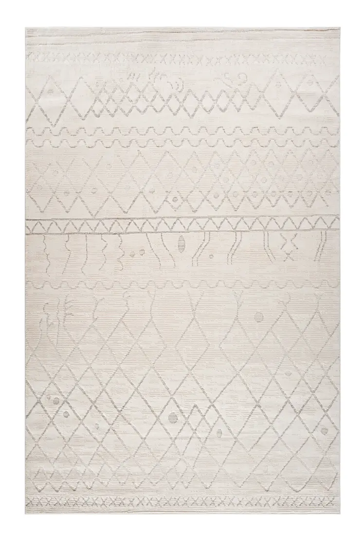 8' X 11' Gray and Beige Abstract Distressed Area Rug