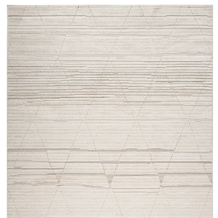 5' X 8' Cream and Beige Abstract Area Rug