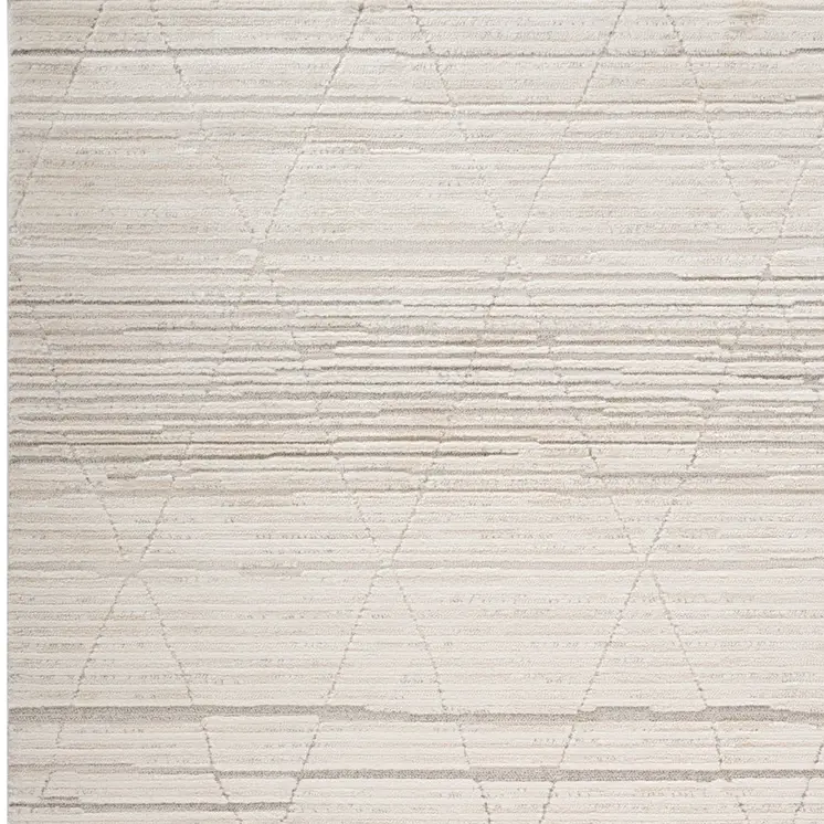 7' X 10' Cream and Beige Abstract Area Rug