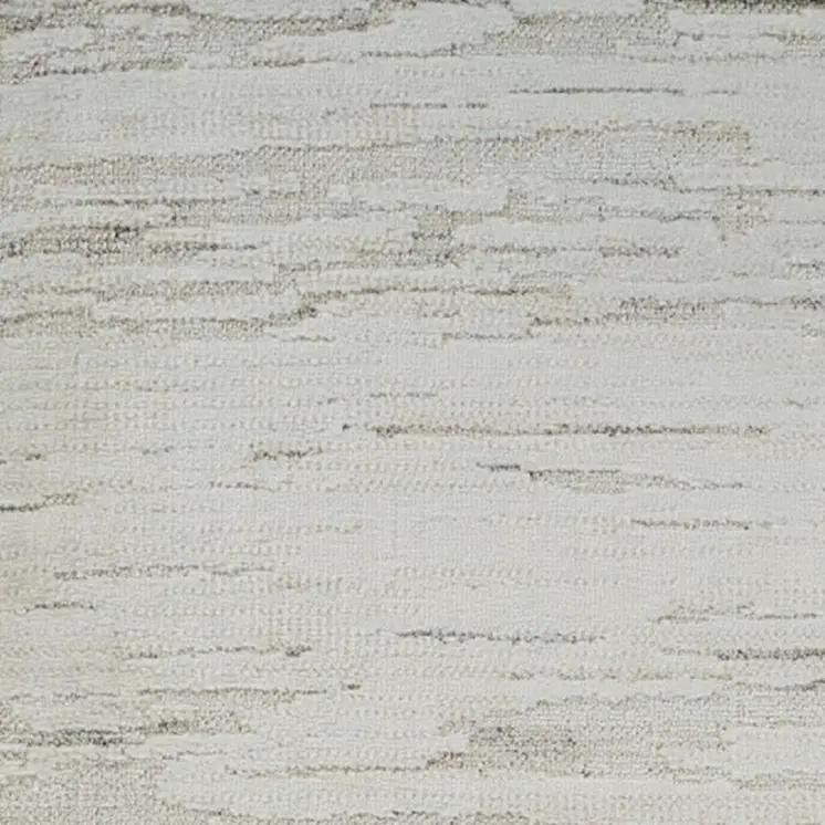 8' Gray And Beige Geometric Distressed Runner Rug