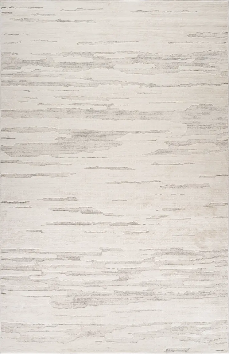 4' X 6' Gray and Beige Geometric Distressed Area Rug