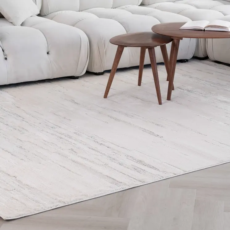 4' X 6' Gray and Beige Geometric Distressed Area Rug