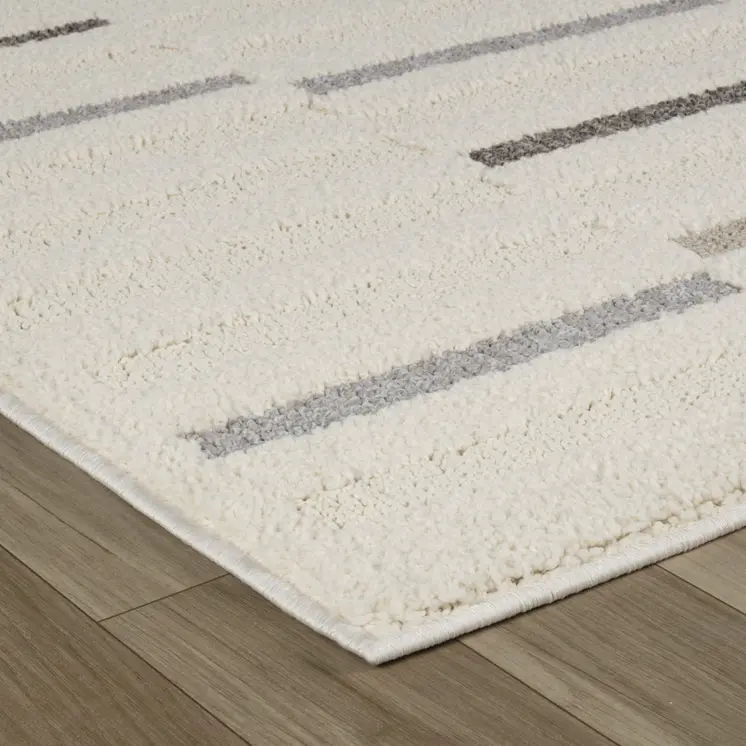 4' X 6' Gray and Cream Abstract Distressed Area Rug