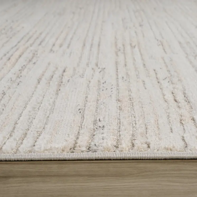 2' X 5' Gray and Beige Geometric Distressed Area Rug