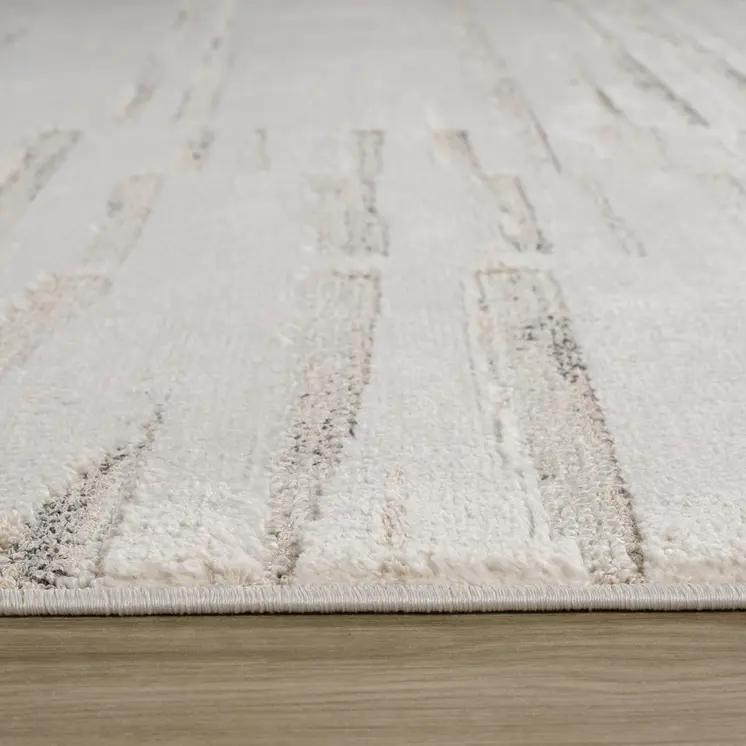 7' X 10' Gray and Beige Geometric Distressed Area Rug