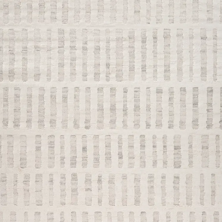 2' X 5' Gray and Beige Geometric Distressed Area Rug
