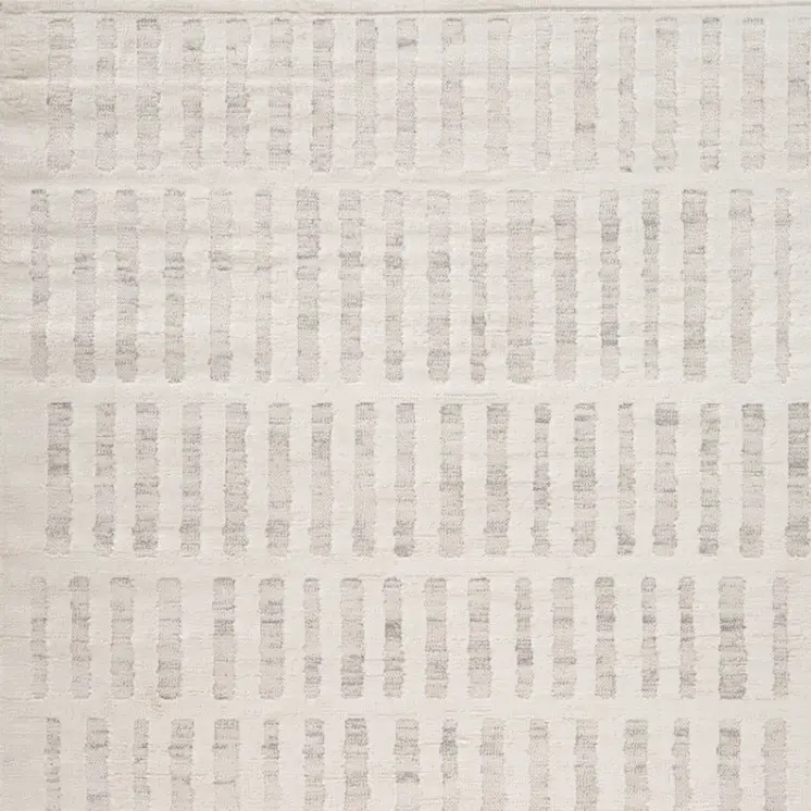 5' X 8' Gray and Beige Geometric Distressed Area Rug