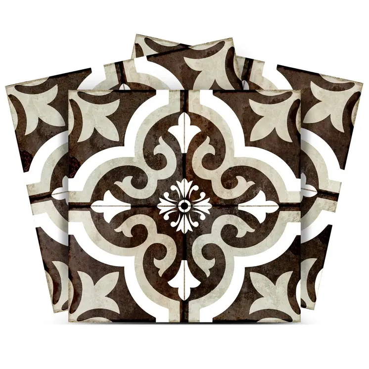 8" x 8" Black White and Gray Autry Mosaic Peel and Stick Removable Tiles