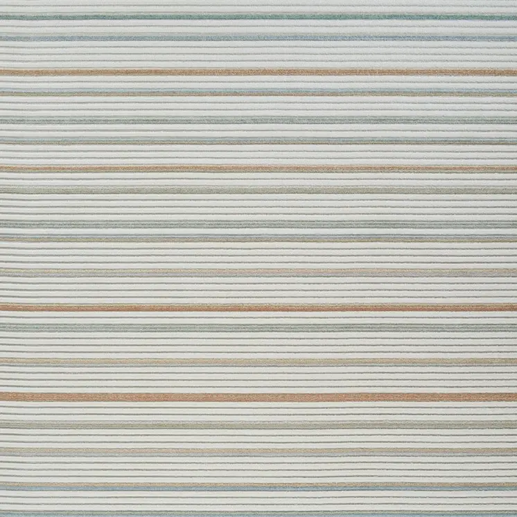 5' X 7' Cream and Beige Striped Distressed Indoor Outdoor Area Rug