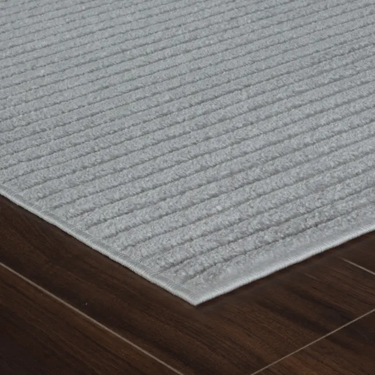 8' X 10' Cream and Beige Striped Distressed Indoor Outdoor Area Rug