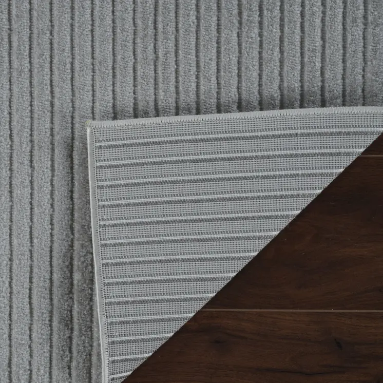 8' X 10' Cream and Beige Striped Distressed Indoor Outdoor Area Rug