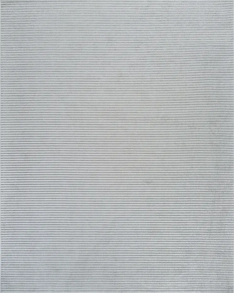 8' X 10' Cream and Beige Striped Distressed Indoor Outdoor Area Rug