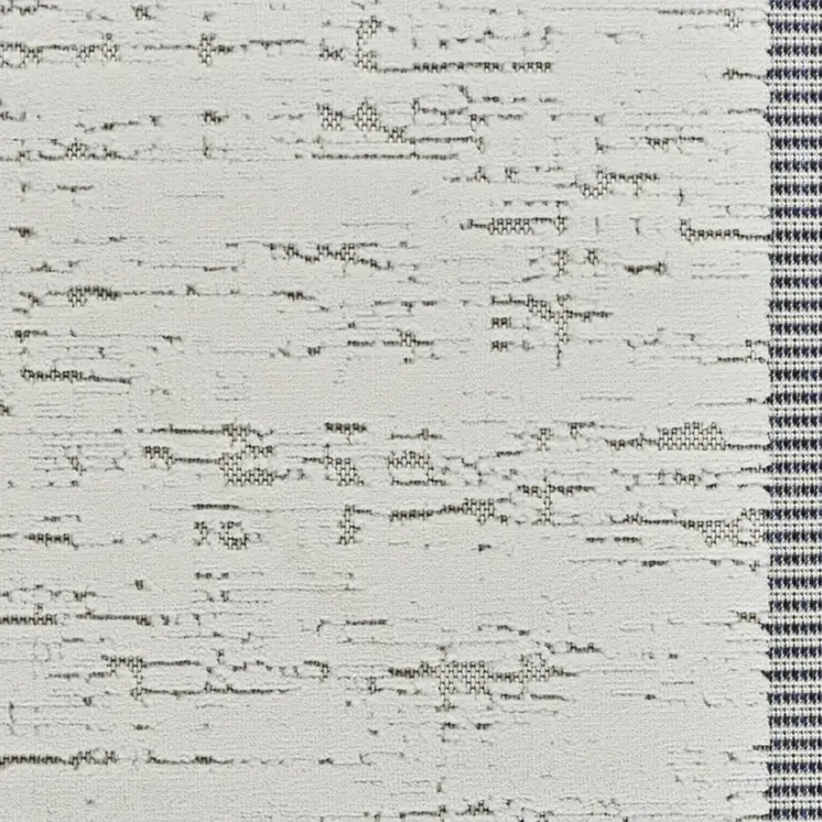 3' X 5' Blue and Cream Abstract Distressed Indoor Outdoor Area Rug