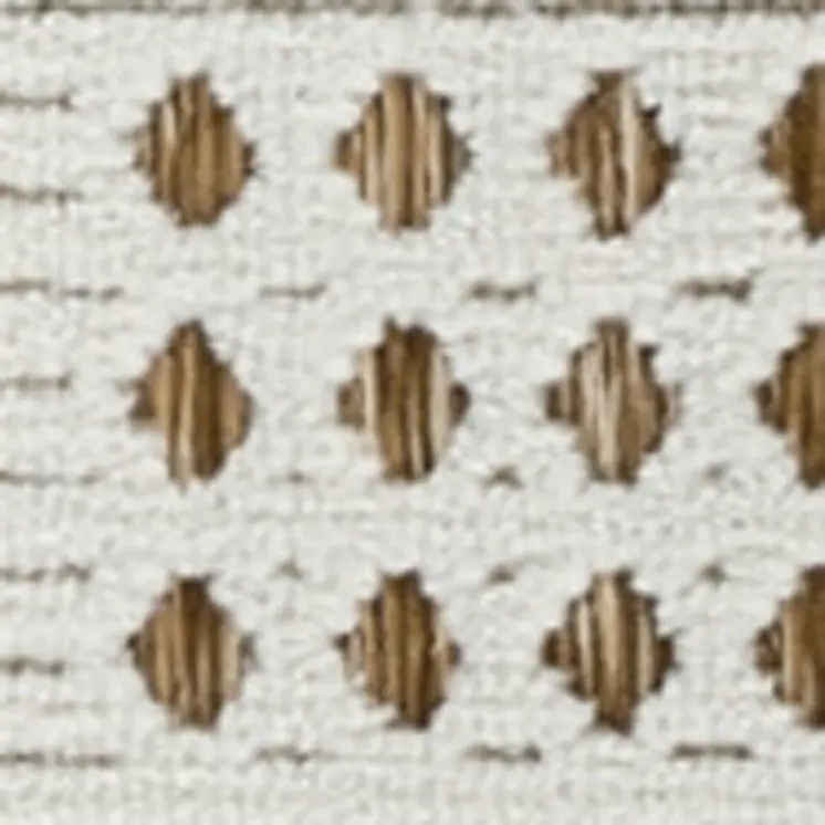 3' X 5' Beige and Brown Geometric Distressed Indoor Outdoor Area Rug