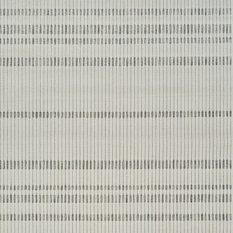 5' X 7' Cream and Beige Striped Distressed Indoor Outdoor Area Rug