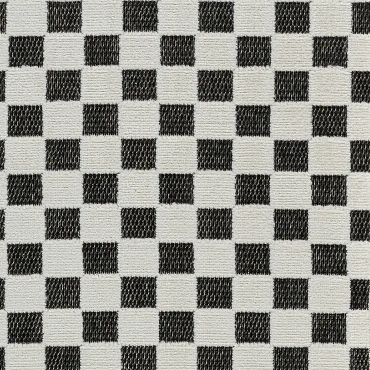 3' X 5' Black and White Geometric Distressed Indoor Outdoor Area Rug