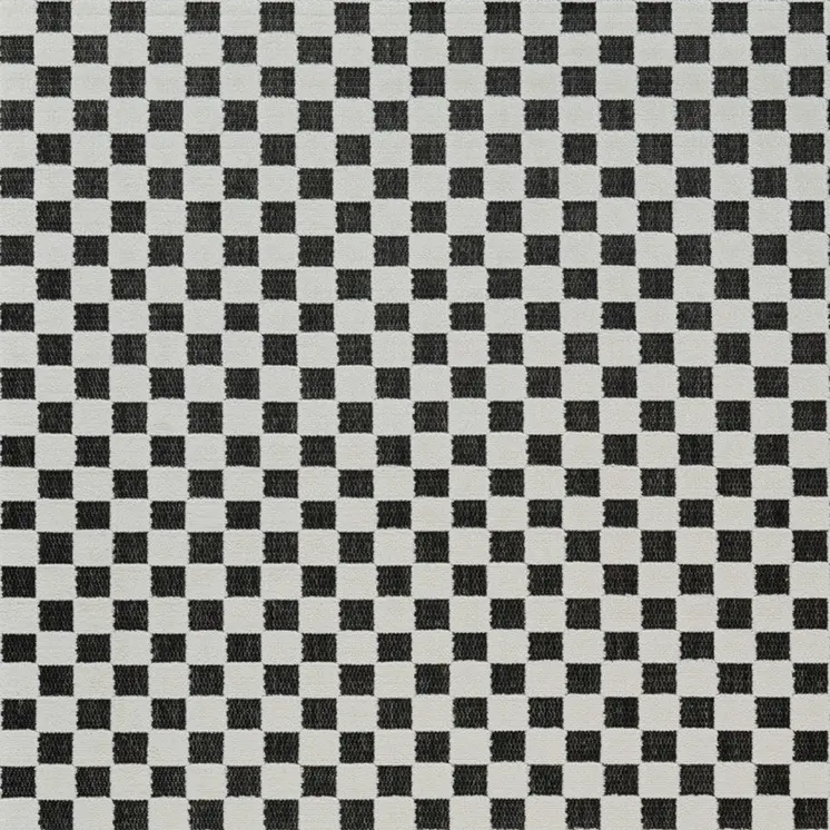 4' X 6' Black and White Geometric Distressed Indoor Outdoor Area Rug