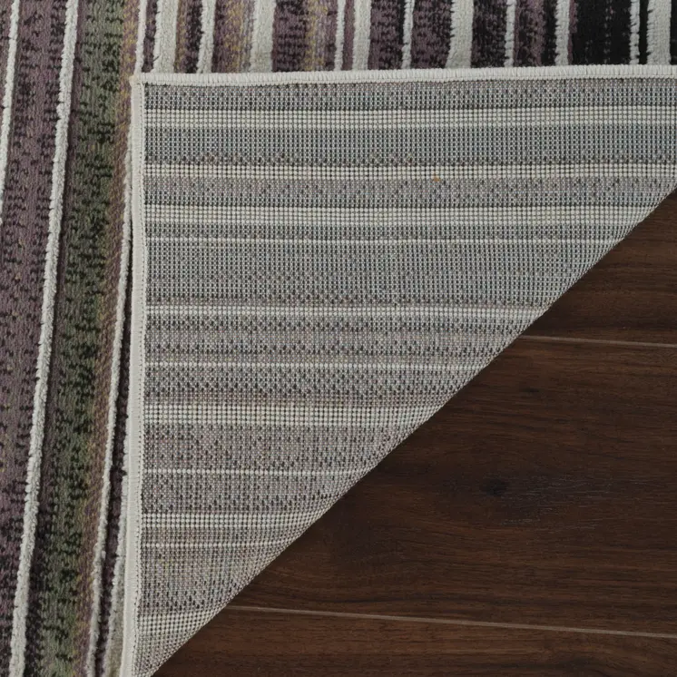 8' X 11' Beige and Blue Abstract Distressed Area Rug