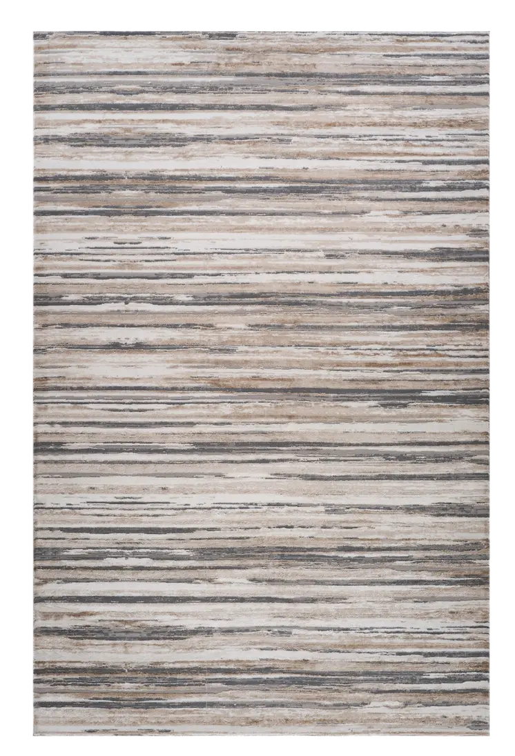 7' X 10' Beige and Gray Abstract Distressed Area Rug