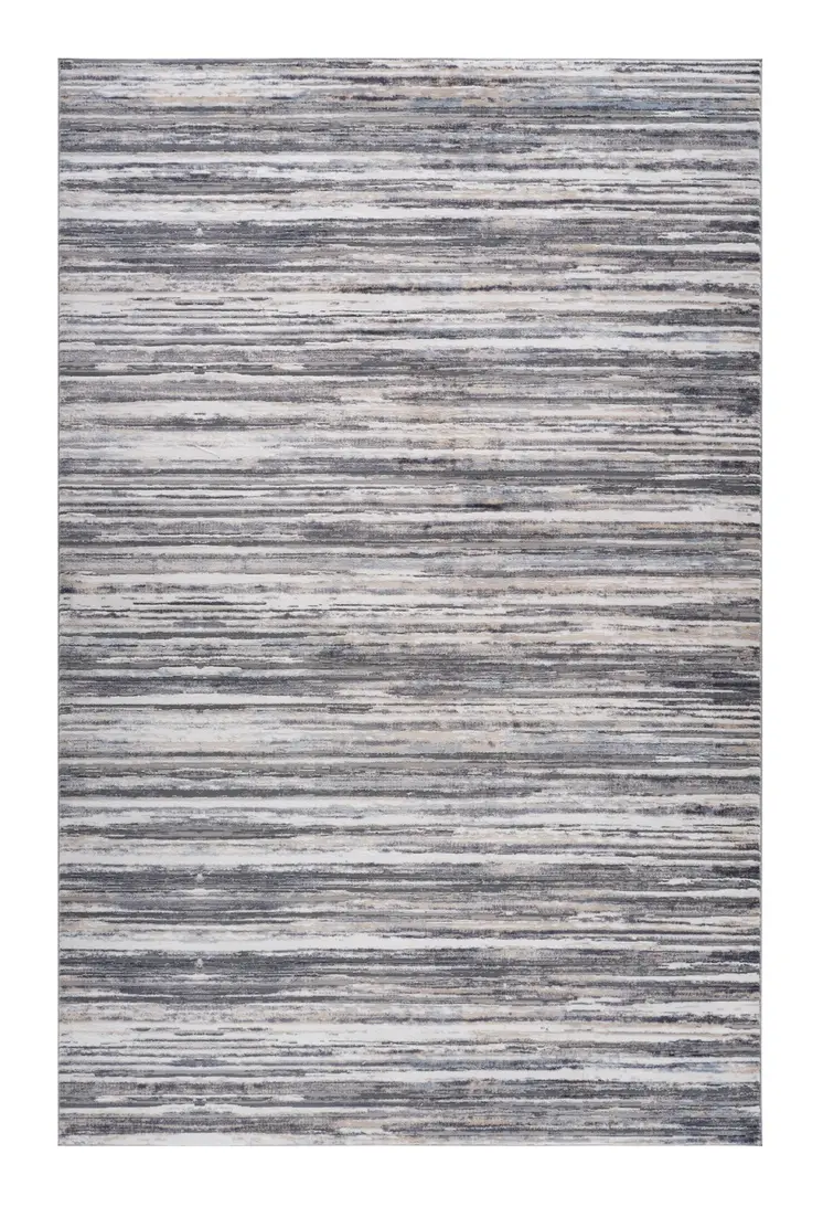 8' X 11' Blue and Gray Abstract Distressed Area Rug
