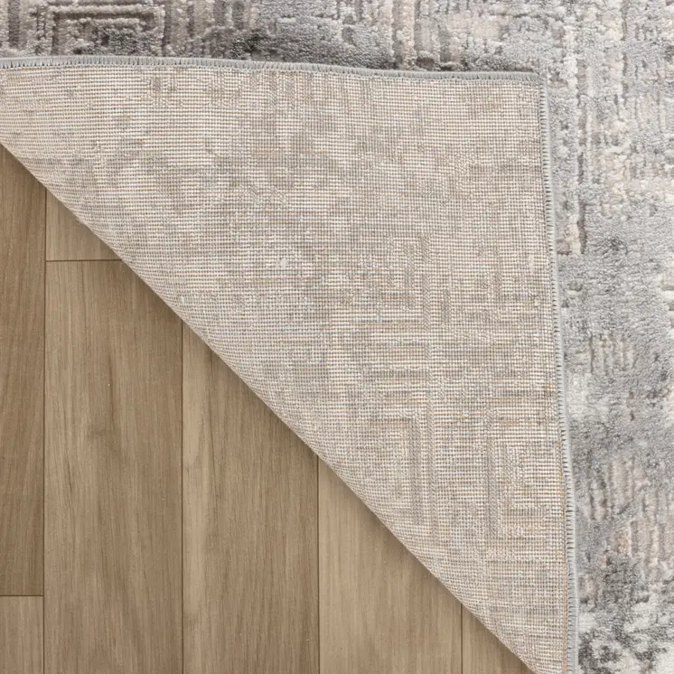 4' X 6' Gray and Beige Abstract Distressed Area Rug