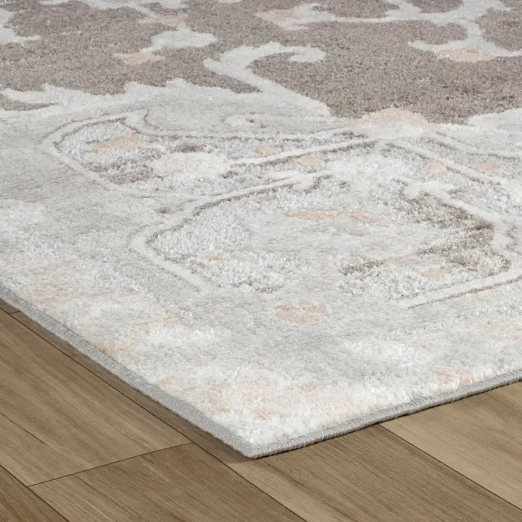 8' X 11' Gray and Brown Southwestern Distressed Area Rug