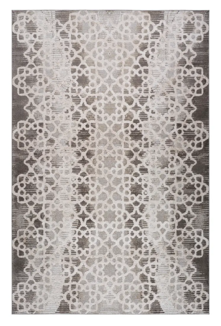 4' X 6' Brown and Beige Abstract Distressed Area Rug