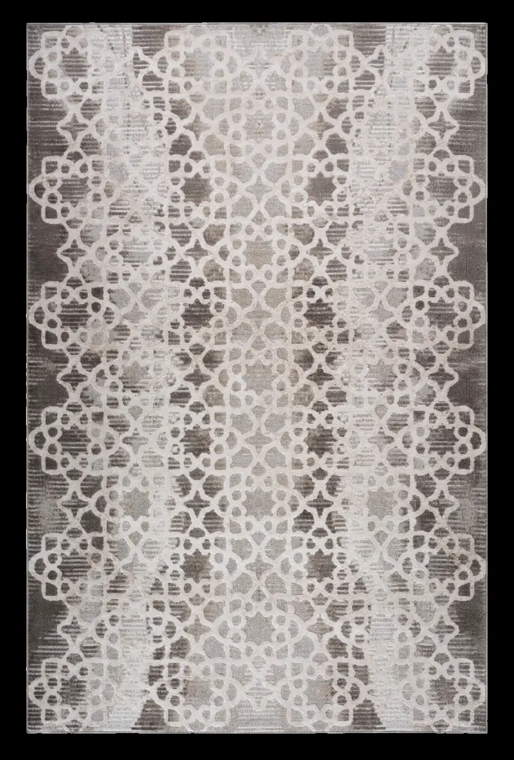 5' X 8' Brown and Beige Abstract Distressed Area Rug