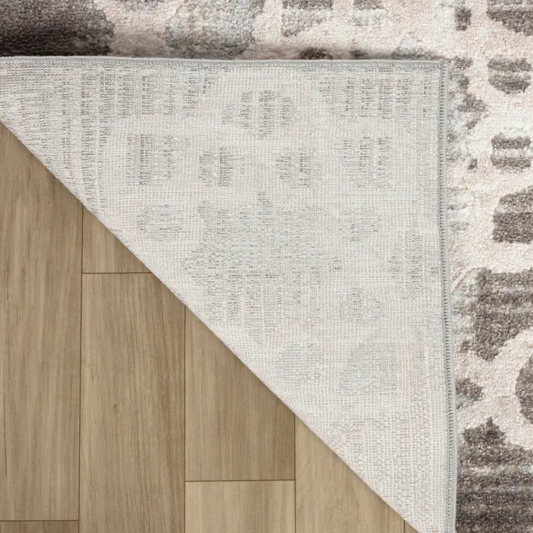 7' X 10' Brown and Beige Abstract Distressed Area Rug