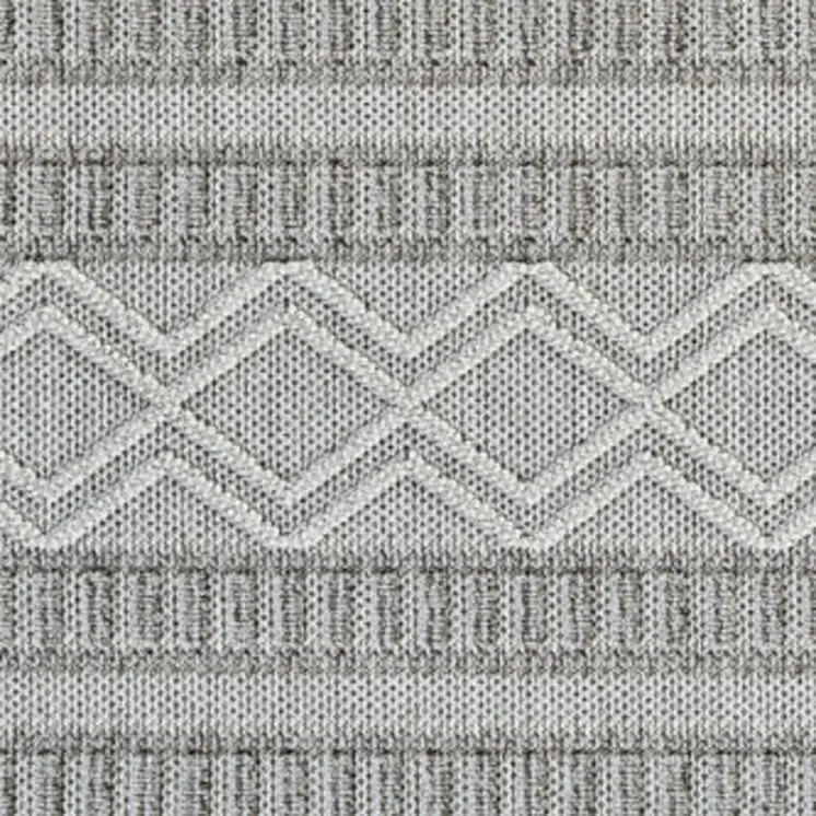 5' X 8' Beige And Gray Striped Distressed Indoor Outdoor Area Rug
