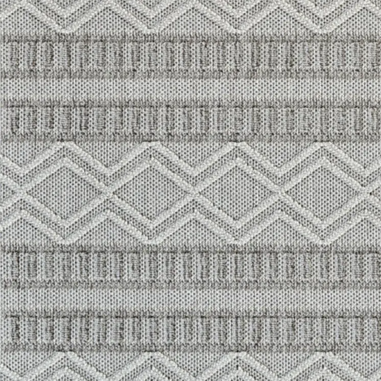 5' X 8' Beige And Gray Striped Distressed Indoor Outdoor Area Rug