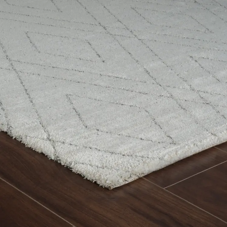 8' X 11' Beige and Gray Abstract Non Skid Area Rug