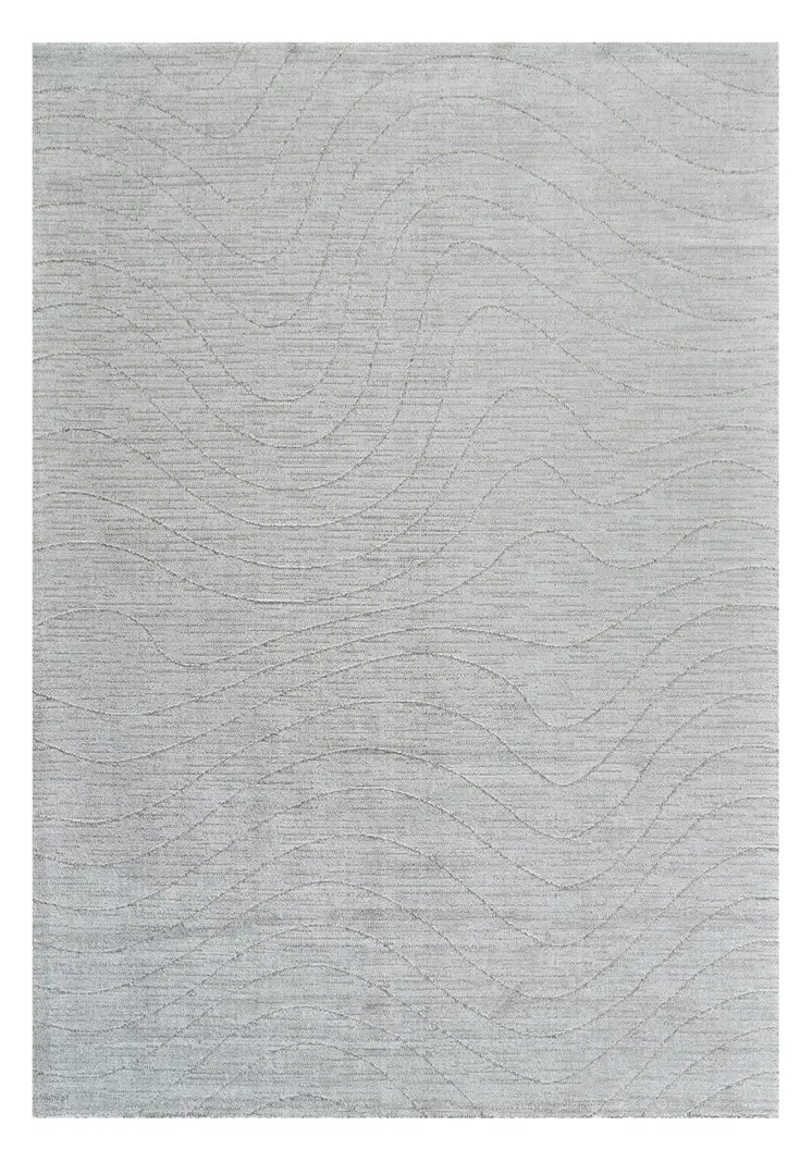 8' Gray Abstract Non Skid Runner Rug