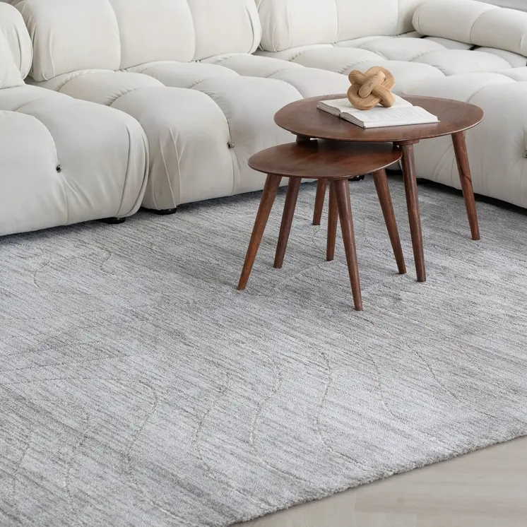 4' X 6' Gray Abstract Non Skid Area Rug