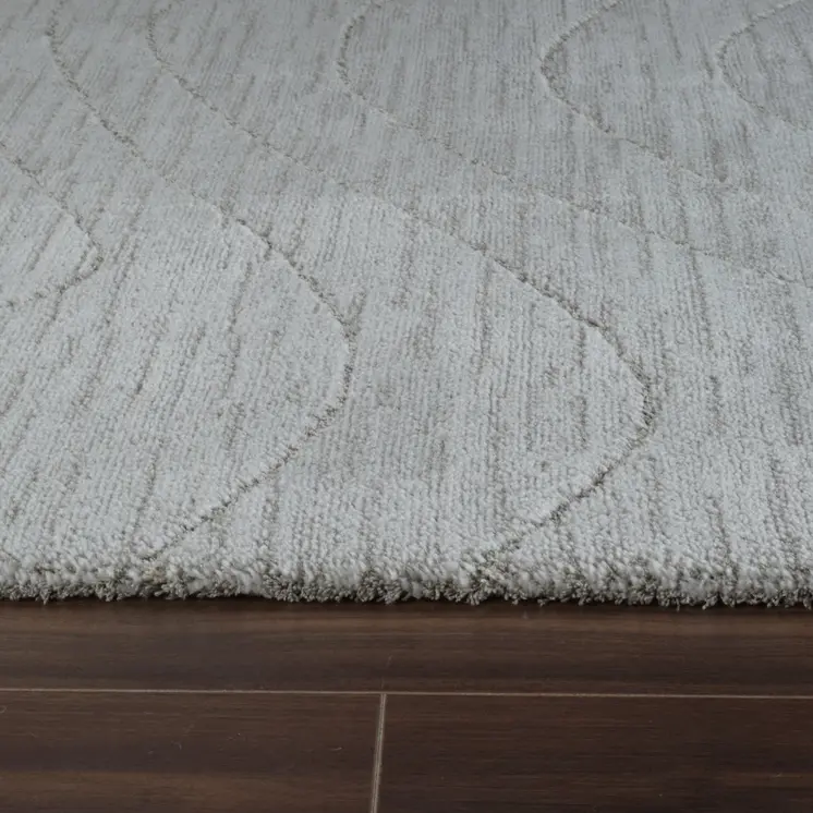 5' X 8' Gray Abstract Non Skid Area Rug