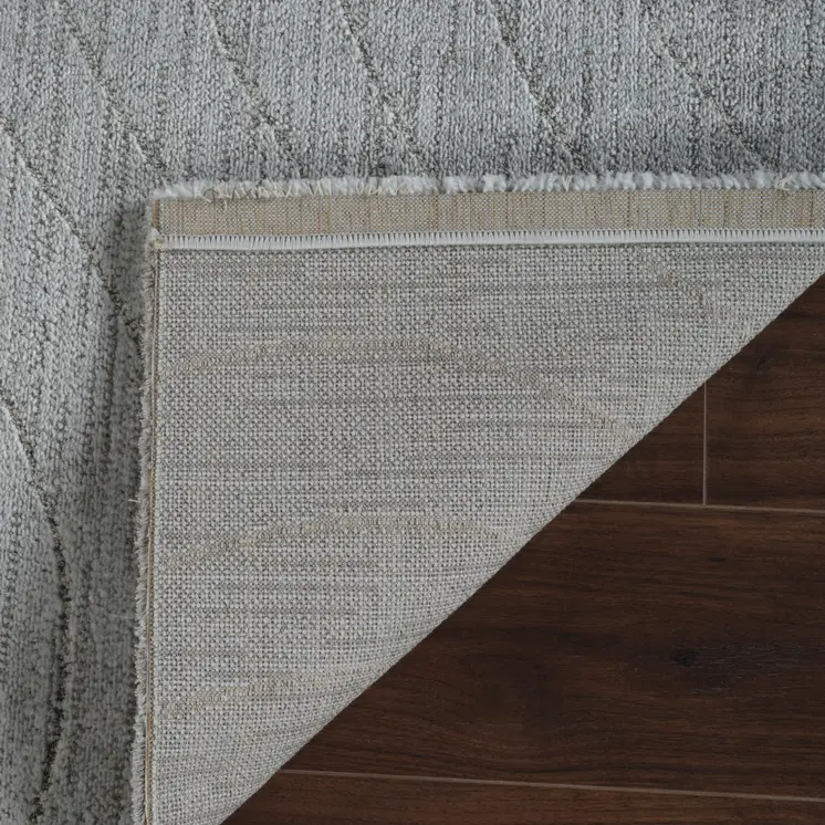 5' X 8' Gray Abstract Non Skid Area Rug