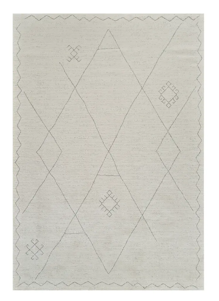 8' X 11' Cream and Beige Abstract Non Skid Area Rug