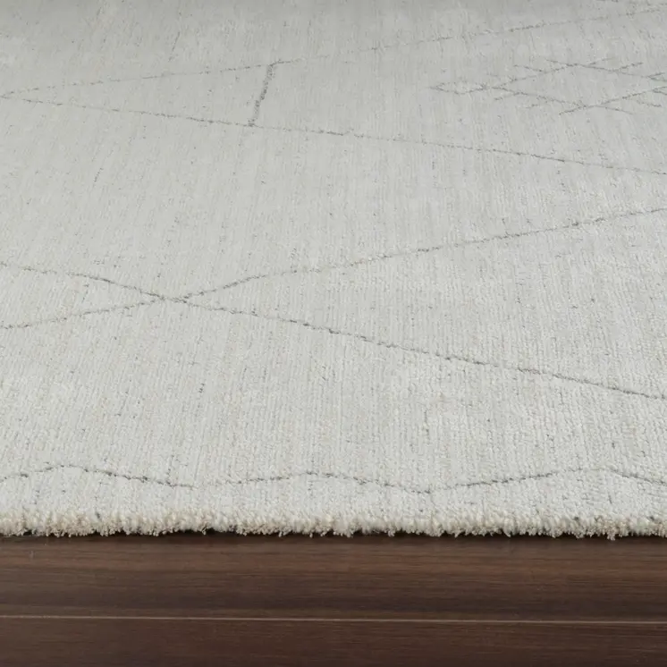 8' X 11' Cream and Beige Abstract Non Skid Area Rug